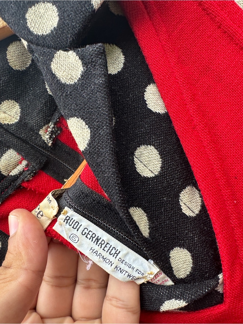 Vintage 70s rudi gernreich polka dot dress - Picture 9 of 12